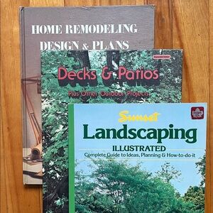 3 books decks and patios, Landscaping Illustrated Book and home remodeling